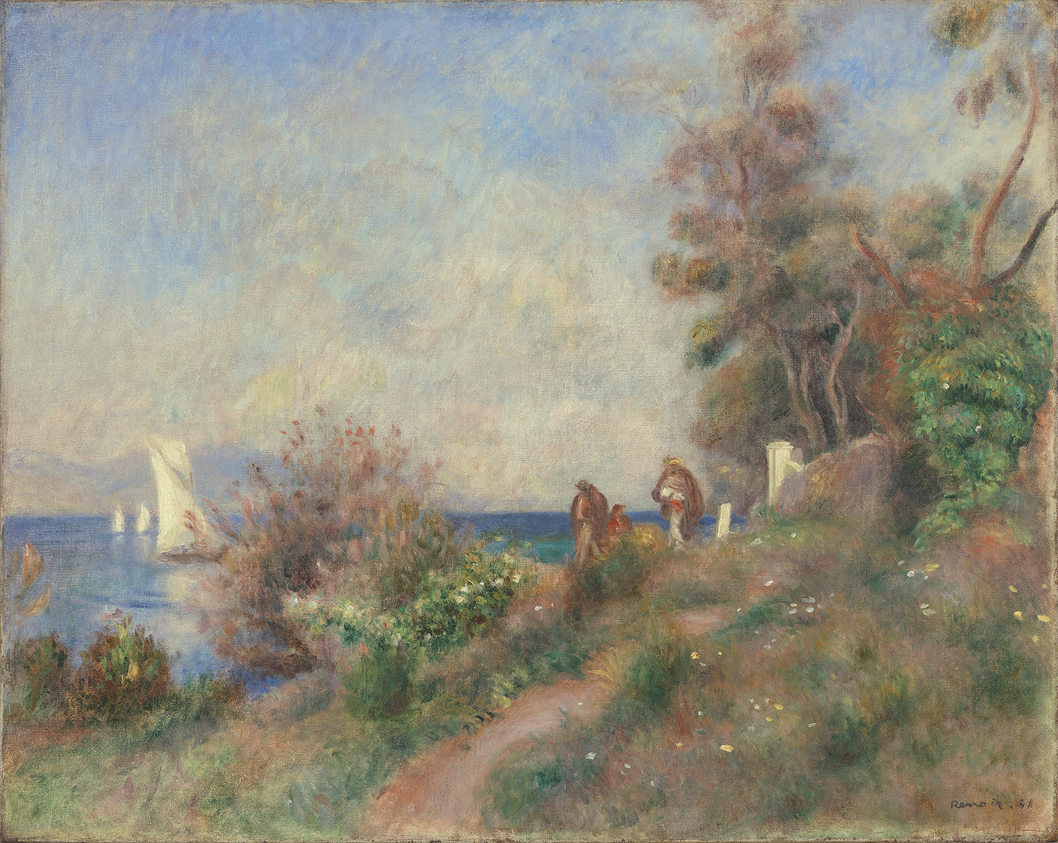 PIERRE-AUGUSTE RENOIR - Coastline at Antibes, 1888